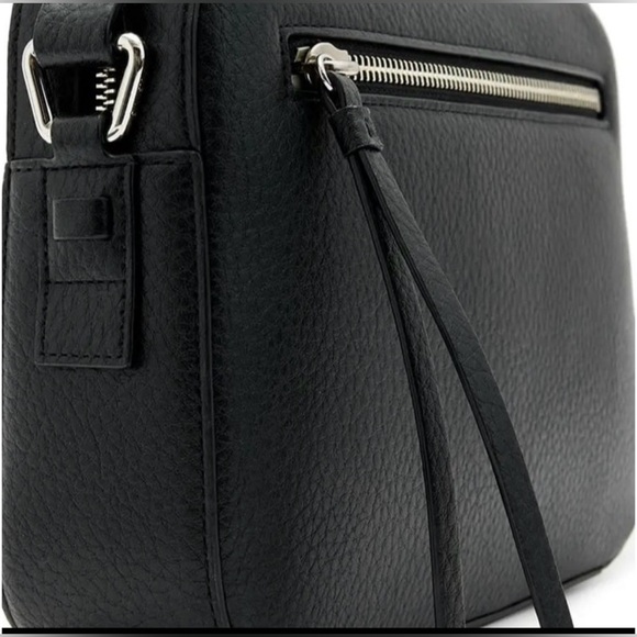 ALLSAINTS Captain Storm Black Color Leather Square Crossbody Bag - Picture 7 of 9